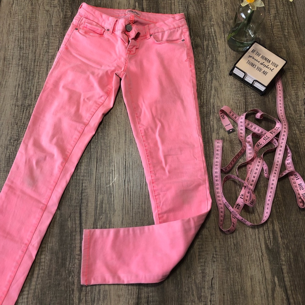 Aeropostale neon pink jeggings